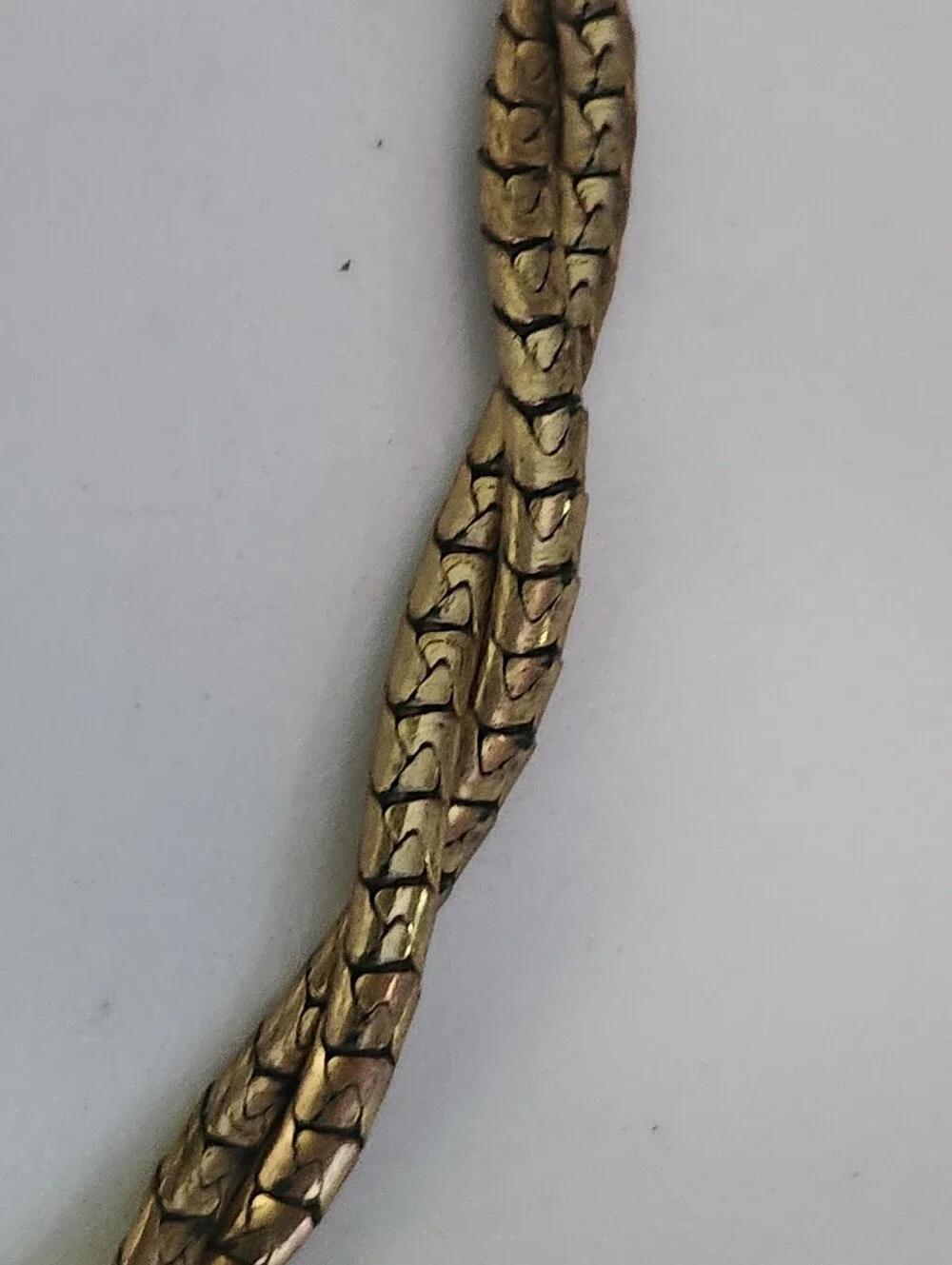12k Gold Filled Braided Twisted Chain Necklace - 15.5 Inches